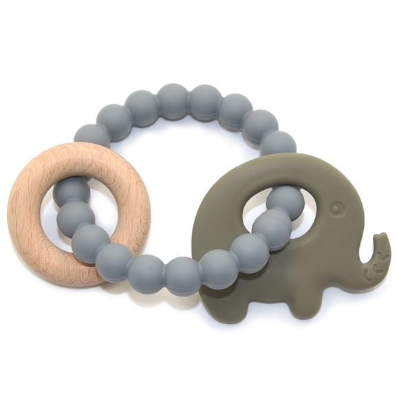 🐘Silicone & Wood Elephant Teether🐘 - Picture 2 of 4